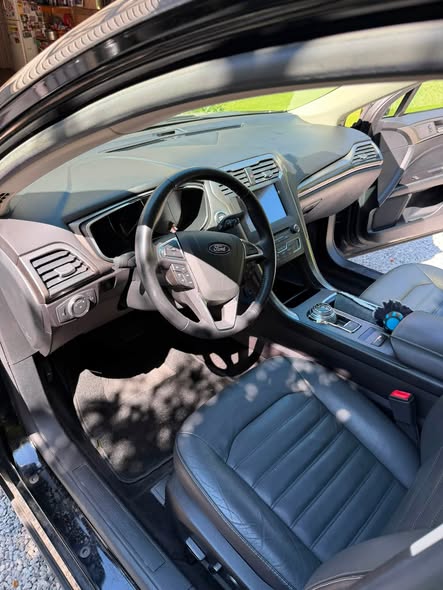 Driver's seat and steering wheel after interior detailing